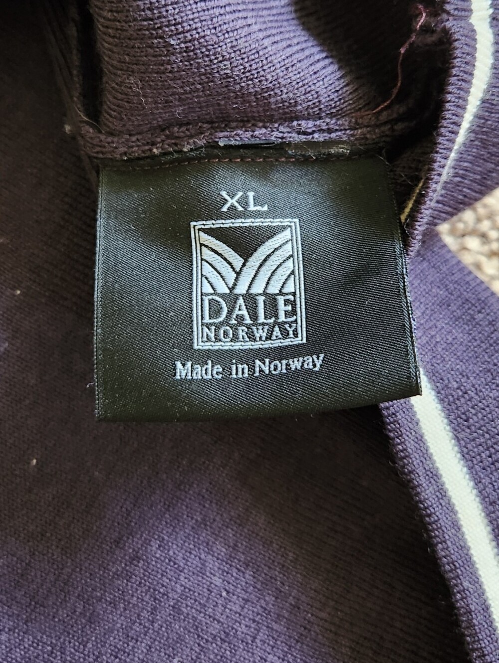 Dale of Norway Geilo Purple Women Sweater Pure Merino Wool  1/4 Zip Snowflake XL - Picture 11 of 13